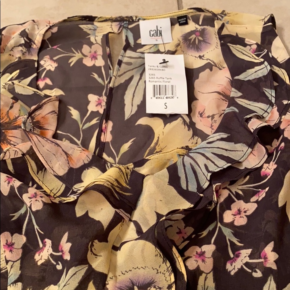 NWT Cabi Ruffle Tank size small - Picture 3 of 8